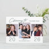 Foto van het nieuwjaar 2023 Festive Green 3 Feestdagenkaart (Staand voorkant)