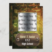 foto van het noodweer groene camo Afstuderen Uitno Kaart (Voorkant / Achterkant)