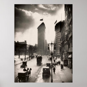  foto van het NYC Flat Iron Building 2 Poster