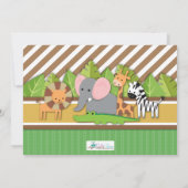 Foto van het Oerwoud Safari Birthday Kaart (Achterkant)