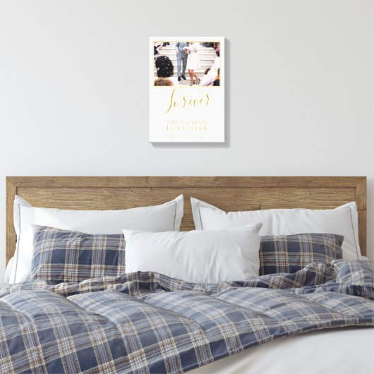 Foto van het Oosters Elegant Golden Script Weduwsc Canvas Afdruk (Insitu (Slaapkamer))