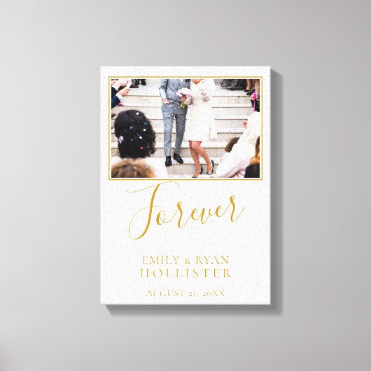 Foto van het Oosters Elegant Golden Script Weduwsc Canvas Afdruk (Voorkant)