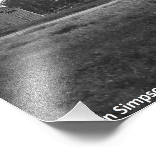 Foto van het Oude Huis Zwart-wit Afdruk (Hoek)