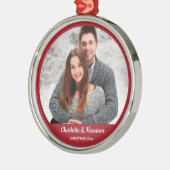 Foto van het paar Kerstmis Metalen Ornament (Links)