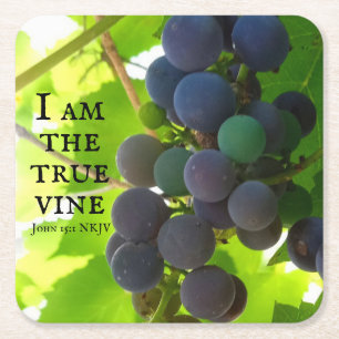 Foto van het Paarse evangelie van John Bible Verse Kartonnen Onderzetters