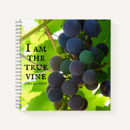 Foto van het Paarse evangelie van John Bible Verse Notitieboek