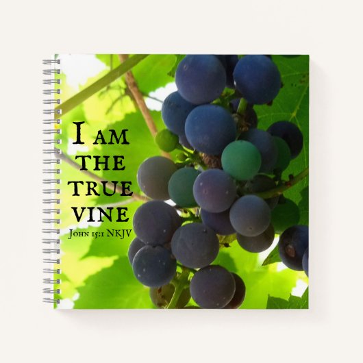 Foto van het Paarse evangelie van John Bible Verse Notitieboek (Voorkant)