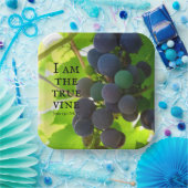 Foto van het Paarse evangelie van John Bible Verse Papieren Bordje (Feest)