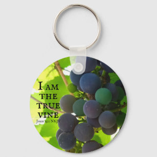 Foto van het Paarse evangelie van John Bible Verse Sleutelhanger