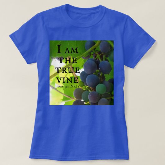 Foto van het Paarse evangelie van John Bible Verse T-shirt (Design voorkant)