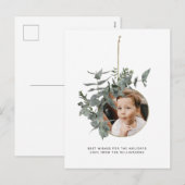 Foto van het Patroon van het Blad van de Kroon van Feestdagenkaart (Voorkant / Achterkant)