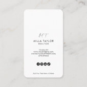 Foto van het professionele moderne Real Estate Mon Visitekaartje (Achterkant)