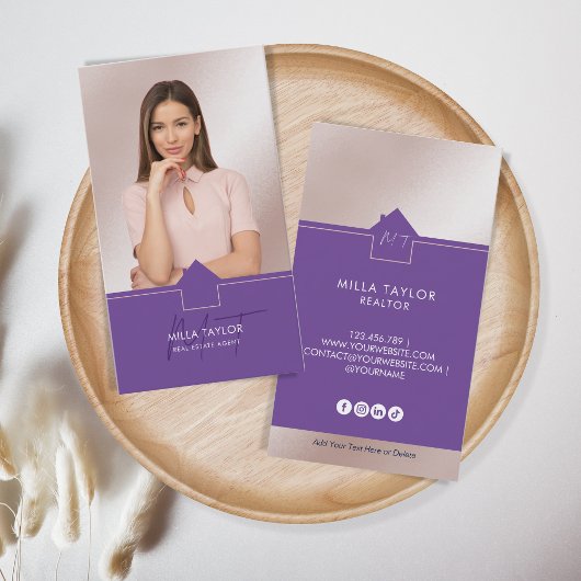 Foto van het professionele moderne Real Estate Mon Visitekaartje