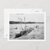 Foto van het Rowing Bemanningsteam van de Universi Briefkaart (Voorkant / Achterkant)