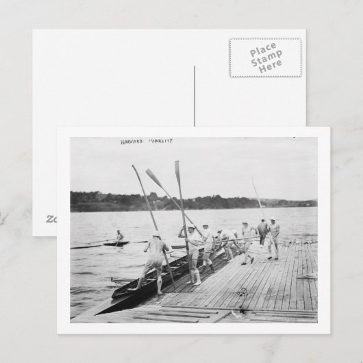 Foto van het Rowing Bemanningsteam van de Universi Briefkaart (Voorkant / Achterkant)