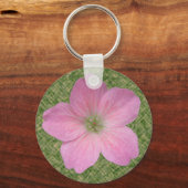 Foto van het roze geranium sleutelhanger (Voorkant)