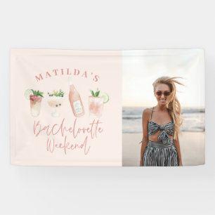 Foto van het roze meisje-moderne drink bachelorett spandoek