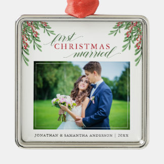 Foto van het script First Christmas Marriott Metalen Ornament