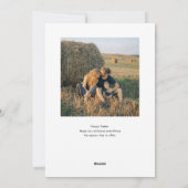 Foto van het script voor paasbakens feestdagenkaart (Achterkant)