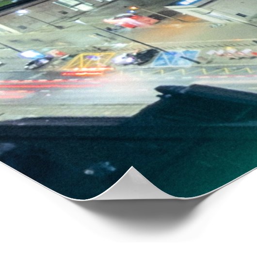 Foto van het silhouet van Warschau, Polen, Poster (Hoek)