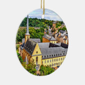 Foto van het stadsgezicht van Luxemburg Keramisch Ornament (Rechts)