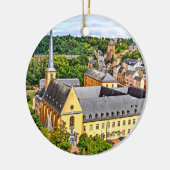 Foto van het stadsgezicht van Luxemburg Keramisch Ornament (Links)