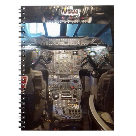 Foto van het supersonic Vliegtuig Flight Deck Notitieboek (Voorkant)
