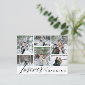 Foto van het Thankful Weddenschap Collage Hartelij Briefkaart (Staand voorkant)