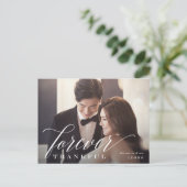 Foto van het Thankful Weddenschap Hartelijk dank Briefkaart (Staand voorkant)