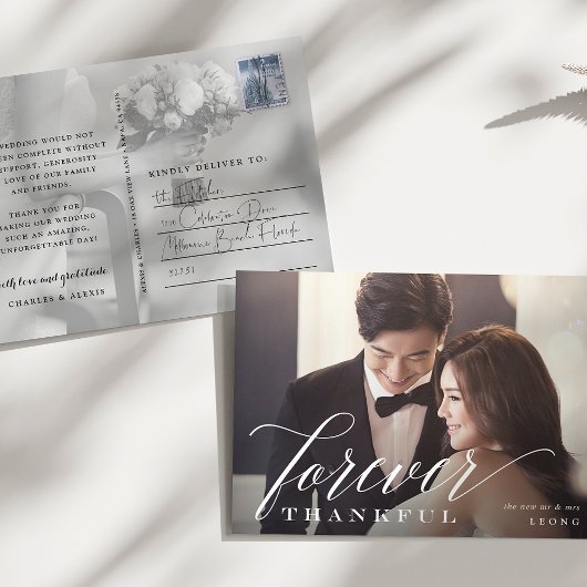 Foto van het Thankful Weddenschap Hartelijk dank Briefkaart