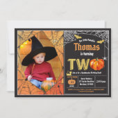 Foto van het tweede verjaardagsfeestje van Hallowe Kaart (Voorkant)