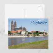 Foto van het uitzicht Magdeburg Briefkaart (Voorkant / Achterkant)