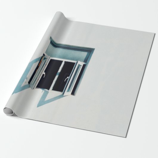 FOTO VAN HET VENSTER WITTE GLASPANEL CADEAUPAPIER (Uitgerold)