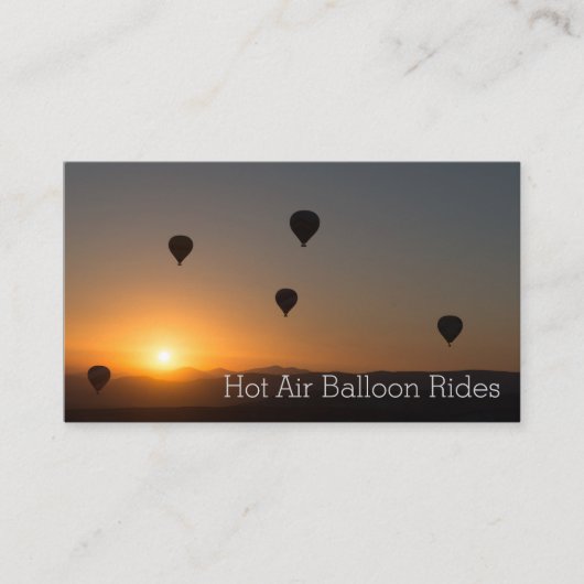 Foto van het Visitekaartje van Hot Air Ballon Ride (Voorkant)