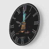 Foto van het Vrijheidsbeeld in NYC Grote Klok (Hoek)