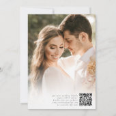 Foto van het Waterverf Koraal Peach Floral Weddens Kaart (Achterkant)