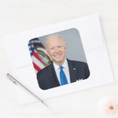Foto van het Witte Huis van de Amerikaanse preside Vierkante Sticker (Envelop)