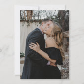 Foto van het zwarte en witte script minimalistisch kaart (Achterkant)