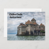 Foto van het Zwitserse kasteel Chillon Castle Briefkaart (Voorkant / Achterkant)
