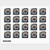 Foto van High School Afstuderen Vierkante Sticker (Vel)