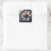 Foto van High School Afstuderen Vierkante Sticker (Tas)