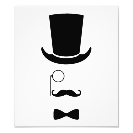 Foto van Hipster Face Afdruk (Voorkant)