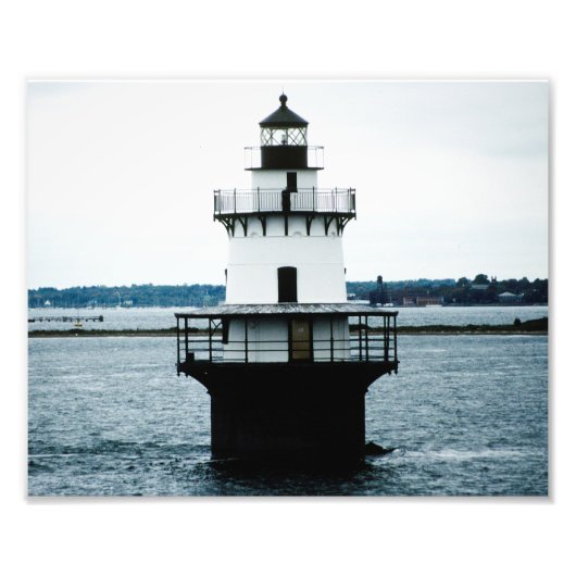 Foto van Hog Island Shoal Lighthouse Foto Afdruk (Voorkant)