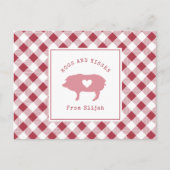 Foto van Hogs en Kisses Pink Valentijn Briefkaart (Voorkant)