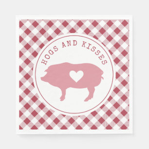 Foto van Hogs en Kisses Pink Valentijn Servet
