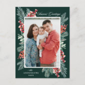 Foto van Holly en Evergreen Season Feestdagenkaart (Voorkant)