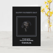 Foto van hond voor vaderdag kaart (Gele Bloem)