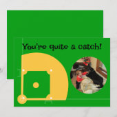 Foto van honkbal kind valentine voor in de klas   feestdagenkaart (Voorkant / Achterkant)