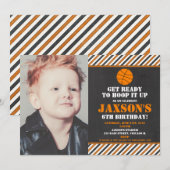 Foto van honkbalhoopjes op verjaardagsfeestje kaart (Voorkant / Achterkant)