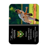 Foto van honkbalspeler Afstudeeraankondiging Magneet (Verticaal)